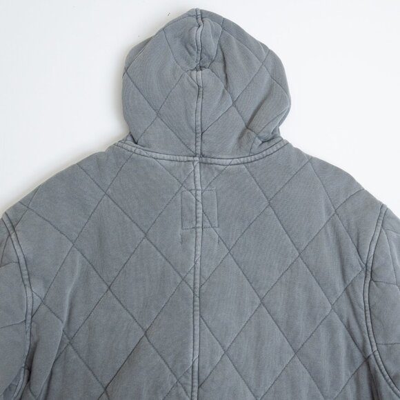 Urban Outfitters Freja Quilted Hooded Jacket Gray Winter Oversized Small - Picture 9 of 14